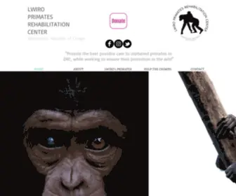 Lwiroprimates.org(Centre de Rehabilitation des Primates de Lwiro) Screenshot