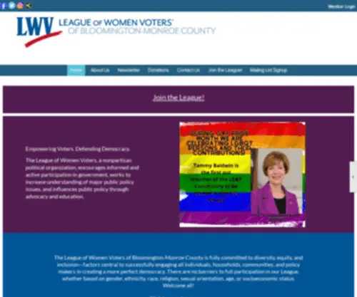 LWV-BMC.org(A nonpartisan political org) Screenshot