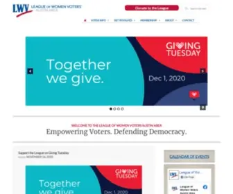 Lwvaustin.org(League Of Women Voters of the Austin Area) Screenshot