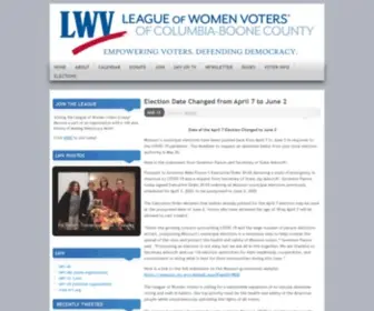 LWVCBC.org(League of Women Voters of Columbia) Screenshot