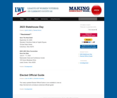LWVclermont.com(League of Women Voters) Screenshot