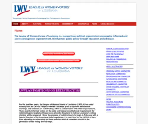 Lwvofla.org(Just another WordPress site) Screenshot
