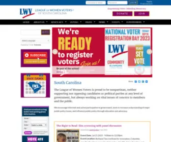 LWVSC.org(League of Women Voters of South Carolina) Screenshot