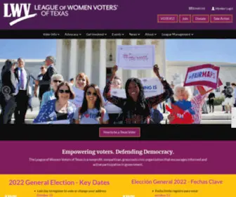 LWvtexas.org(The League of Women Voters of Texas) Screenshot