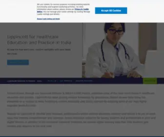 LWWindia.co.in(Lippincott for Healthcare Education and Practice in India) Screenshot