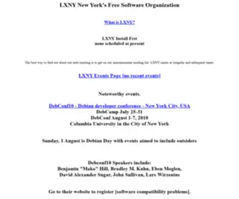 LXNY.org(LXNY New York's Free Computing Organization) Screenshot