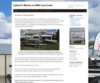 Lybacksmarine.com(Lyback's Marine on Mille Lacs Lake) Screenshot