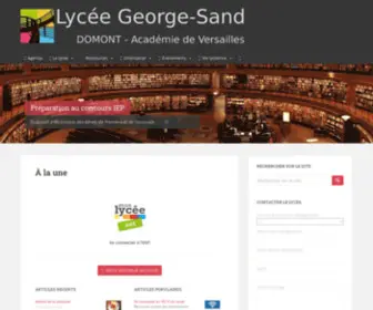 LYC-Sand-Domont.fr(Lycée George) Screenshot