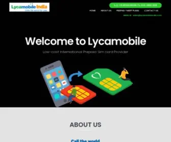 Lycamobileindia.com(Lyca Mobile India) Screenshot