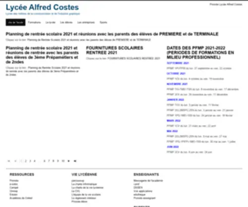 Lycee-Alfredcostes.fr(Lycée Alfred Costes) Screenshot