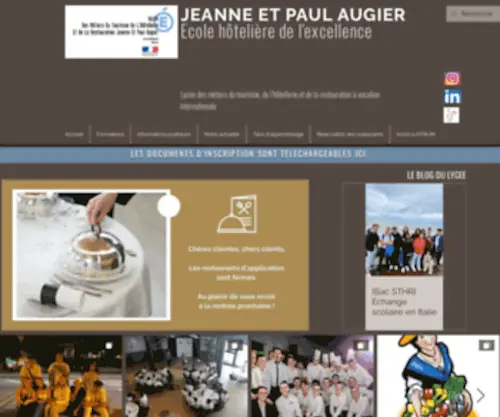 Lycee-Paul-Augier.com(Lycée hôtelier Jeanne et Paul Augier) Screenshot