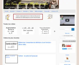 Lycee-Pierre-Bourdan-Maths-Video.net(Maths vidéo) Screenshot