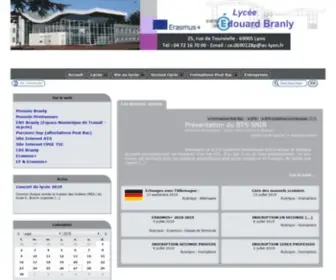 Lyceebranly.com(Site du lycée edouard branly (lyon 5)) Screenshot