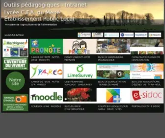 LyceecFadumene.fr(Outils pédagogiques de la communauté éducative du Lycée & CFA du Mené) Screenshot