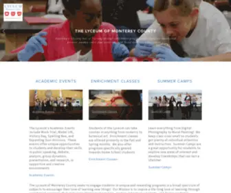 Lyceum.org(The Lyceum of Monterey County) Screenshot