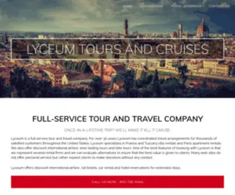 Lyceumtours.com(Lyceum Tours and Cruises) Screenshot