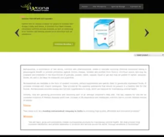 Lycona.com(In nutraceutical Formulations we manufacture dietary) Screenshot