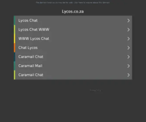 Lycos.co.za(Lycos) Screenshot