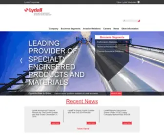 Lydall.com(Lydall Inc) Screenshot