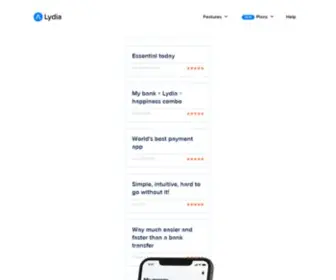 Lydia-APP.com(Comptes) Screenshot