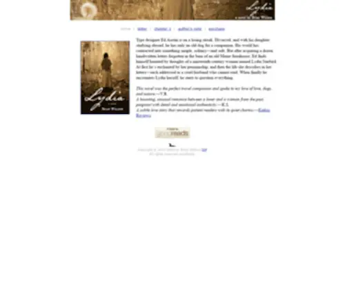 Lydianovel.com(A novel by brian willson) Screenshot