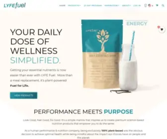 Lyfefuel.com(LYFE Fuel) Screenshot