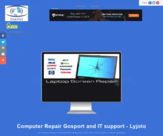 Lyjoto.com(Computer Repair Gosport and IT support) Screenshot