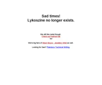 Lykoszine.co.uk(R.I.P) Screenshot