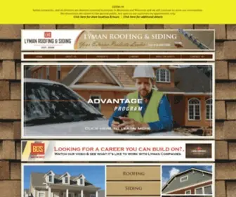 Lymanrs.com(Lyman Roofing and Siding) Screenshot