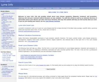 Lymeinfo.net(Advocacy (Lyme Info)) Screenshot