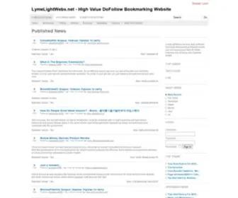 Lymelightwebs.net(High PR Social Bookmarking Site) Screenshot