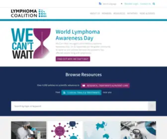 LYMphomacoalition.org(The Lymphoma Coalition) Screenshot