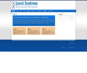 LYNCHScreening.net(The Lynch Syndrome Screening Network LSSN) Screenshot