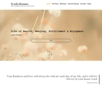 LYNDYthomas.com(Jesus, Health and Wellness, Interior Design) Screenshot