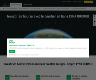 LYNXbroker.fr(Profitez d'un courtier en ligne aux meilleurs tarifs pour investir en bourse. LYNX BROKER France) Screenshot