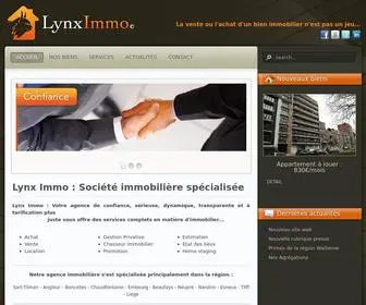 LYnximmo.be(Lynx Immo : Agence immobilière à Liège) Screenshot