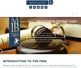 Lyonsbriviklaw.com(Malcolm Lyons and Brivik Inc) Screenshot