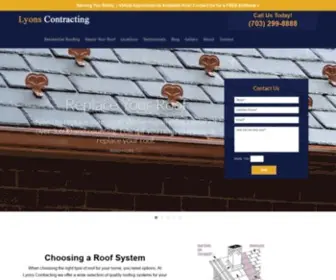 Lyonscontracting.com(Roofing and Roof Repair) Screenshot