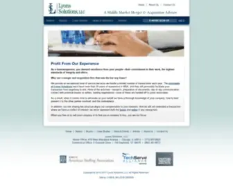 Lyonssolutions.com(Mergers & Acquisitions) Screenshot