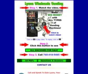Lyonswholesalevending.com(Vending Machine Businesses for sale) Screenshot