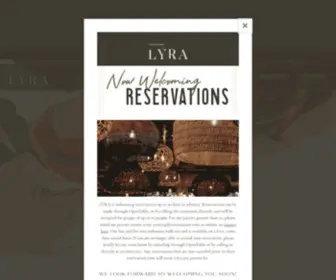 Lyrarestaurant.com(LÝRA) Screenshot