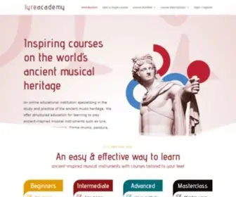 Lyreacademy.com(Ancient Music Online Courses) Screenshot