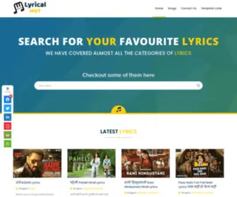 Lyricalhut.com(LyricalHut) Screenshot