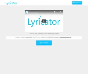 Lyricator.com(Lyric video) Screenshot