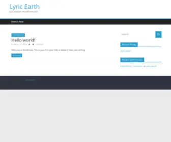 Lyricearth.com(Just another WordPress site) Screenshot