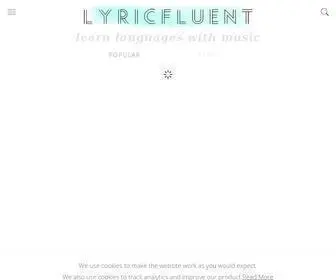 LyricFluent.com(Learn Languages with music) Screenshot