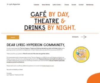 Lyrichyperion.com(Theatre and Cafe in Los Angeles) Screenshot