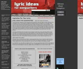 Lyricideas.com(Lyric Ideas) Screenshot