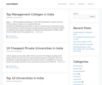 Lyricsbani.in(Learn online education system) Screenshot