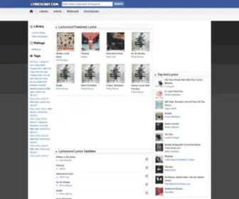 Lyricscout.com(Song Lyrics database) Screenshot